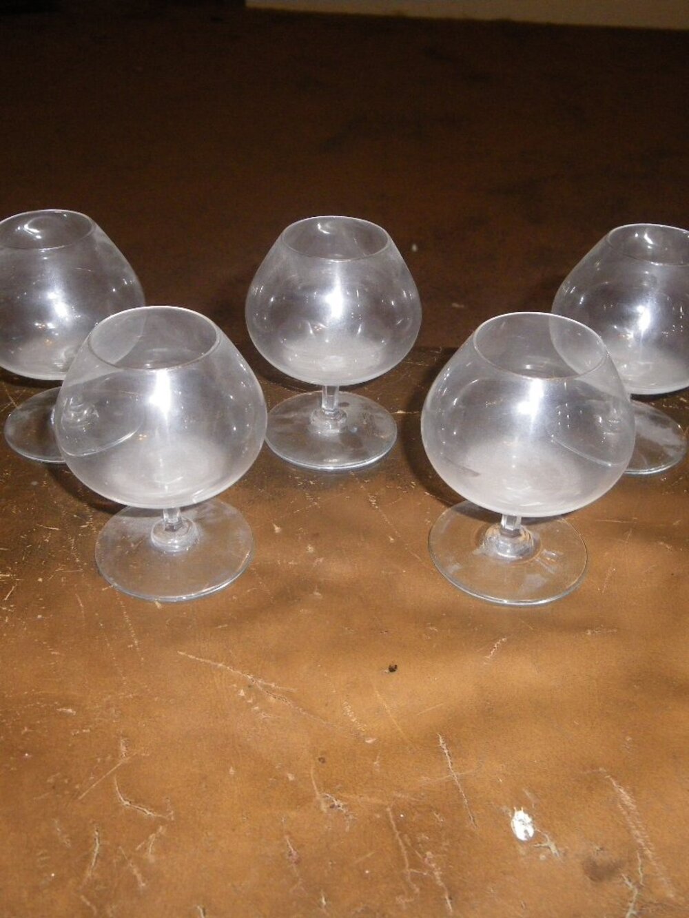 5 Vintage Miniature Brandy Snifter Drinking Bar Glasses